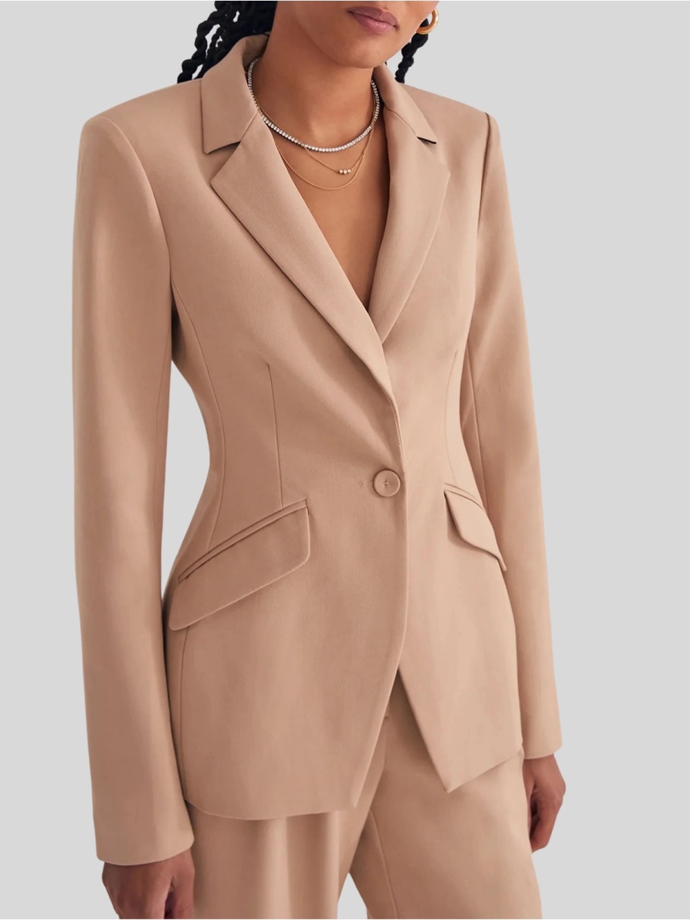 FAVORITE DAUGHTER • the Favorite blazer in beige tan - medium